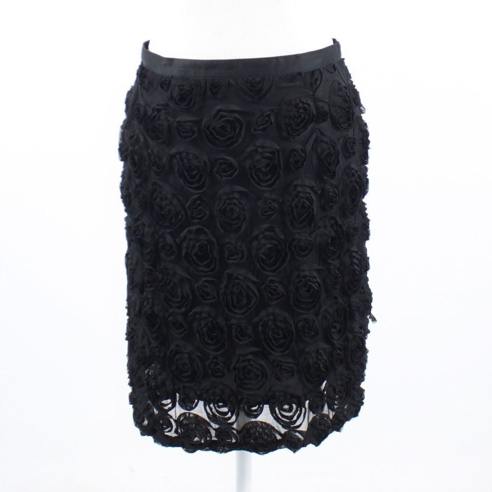 Black sheer floral KATHERINE BARCLAY pencil skirt6